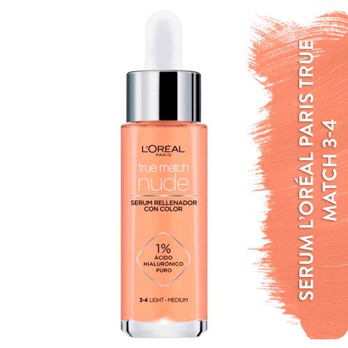 Serum Con Color Marca L´Oréal París True Match 3-4 Medium - 30 ml