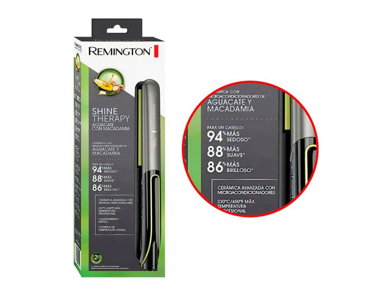 Plancha-de-cabello-Remington-Shine-Therapy-cer-mica-con-Aguacate-y-Macadamia-6-2659