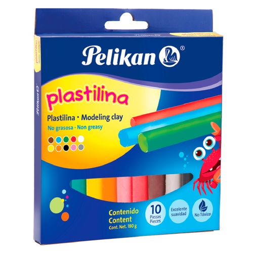 Plasticina Pelikan, caja  -10 uds