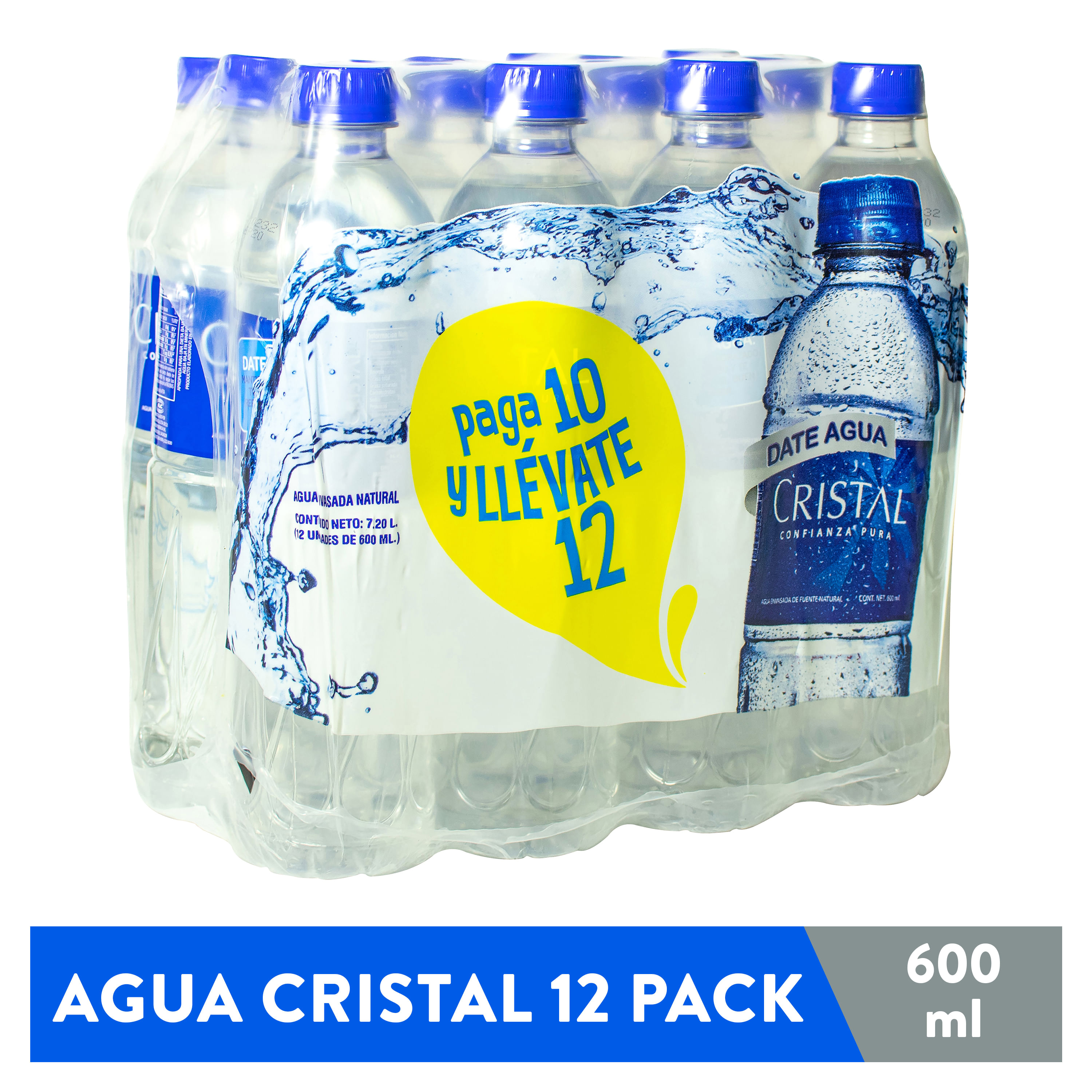 Agua-Cristal-600ml, botella agua cristal 