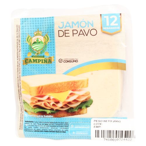 Jamón La Campiña, De Pavo -200 g
