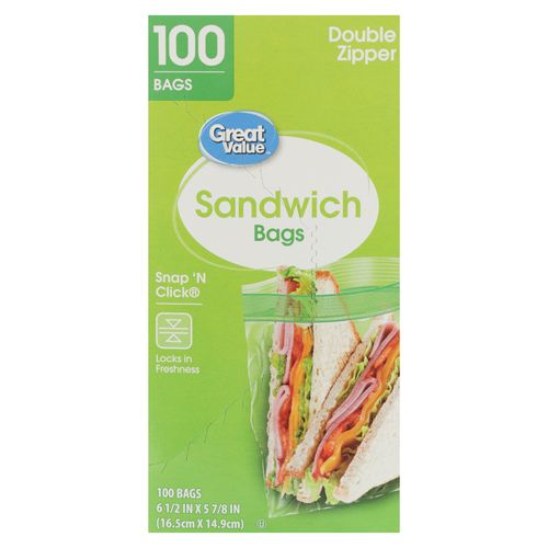 100 Bolsas Para Sandwich Con Zipper