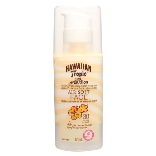 Protector solar Hawaiian Tropic facial silk hydration no grasa FPS 30 - 50 ml