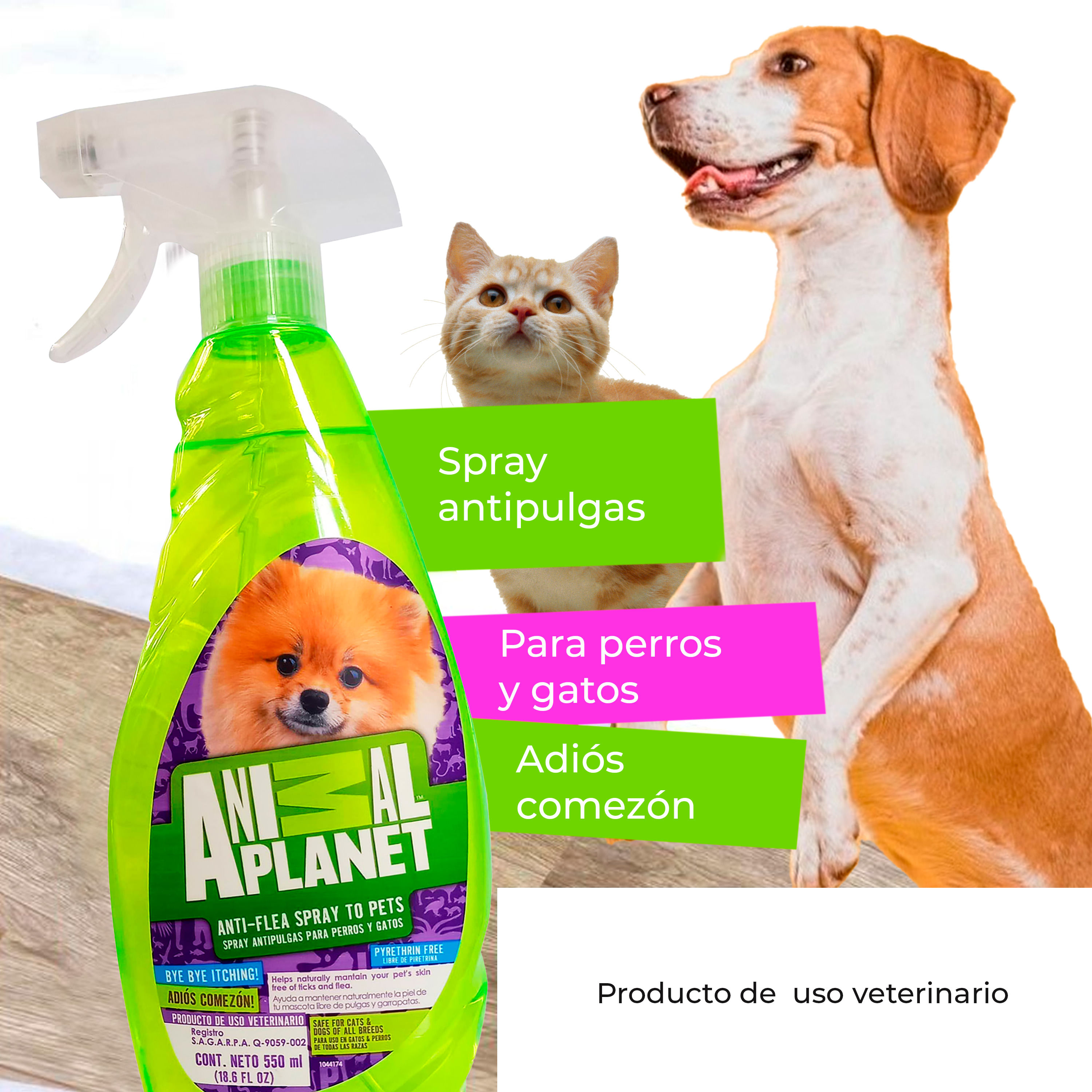 Spray Antipulgas Animal Planet 550ml