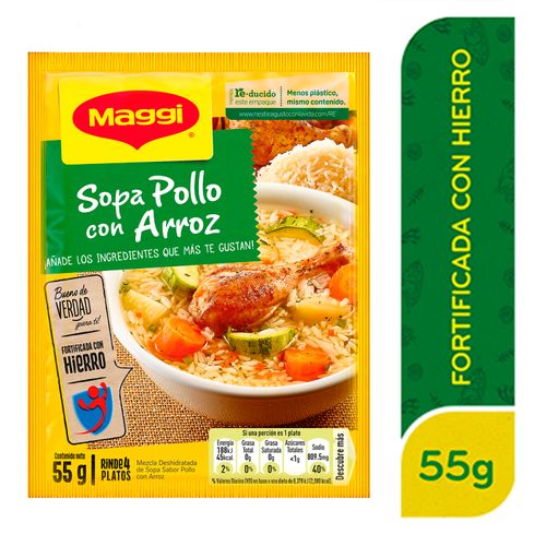 Sopa de Pollo con Arroz MAGGI Sobre 57g