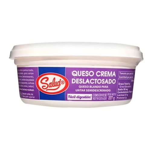 Queso Crema Deslactosado Salud 210 g