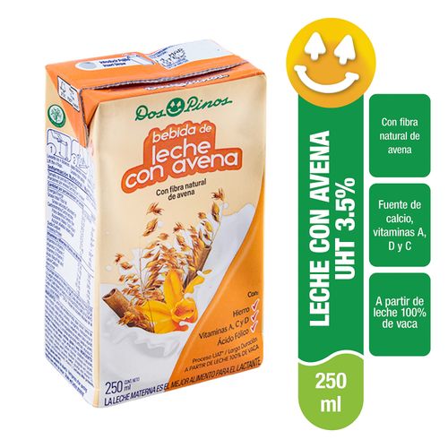 Bebida Dos Pinos De Leche Con Avena, Con Hierro, Vitamina A, C, D Y Ácido Fólico - 250 ml