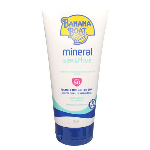 Protector solar Banana Boat mineral sensitive FPS 50 - 180 ml
