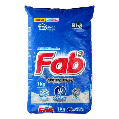 Detergente Fab3 Paraiso Floral - 1000 g