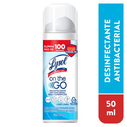 Spray Desinfectante Lysol To Go Crisp Linen - 50 ml