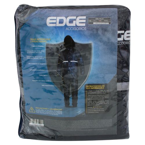 Conjunto Impermeable Talla Xl Negro Edge