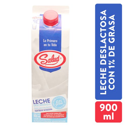 Leche Deslactosada Salud, Con 1% De Grasa - 900 ml