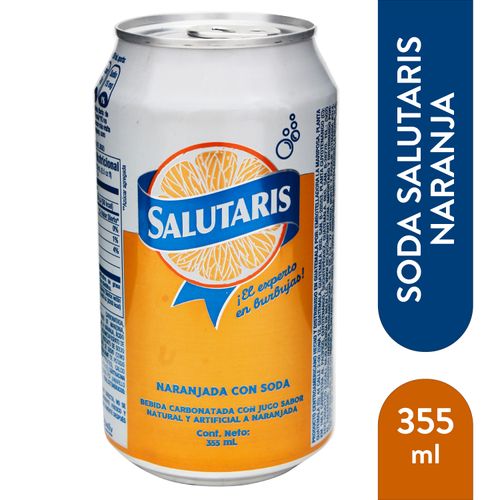 Gaseosa Salutaris Naranjada Soda 355 ml