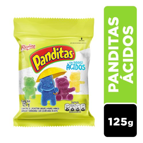 Gomitas Ricolino Panditas Sabores Ácidos - 125g