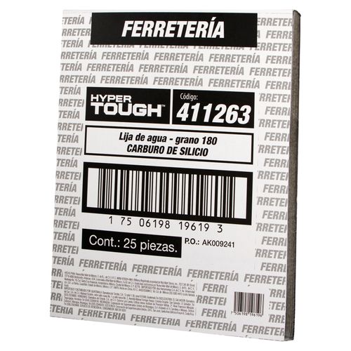 Lija De Agua Hyper Tought Gris Grano De 180