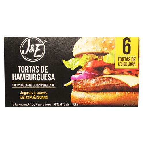 Tortas De Hamburguesa De Res - 908 g