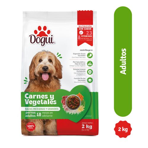 Alimento Dogui Perro Adulto Sabor Carne Y  Vegetales, Razas Medianas Y Grandes, 18 Meses En Adelante -  2kg