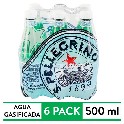 Snpellegrino Agua Gasif 500 ml 6Pk