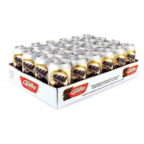 Cerveza Gallo, Envasado En Lata, 24 Pack - 350 ml