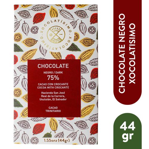 Chocolate Xocolatisimo Negr Croc 65P Barra - 44 g