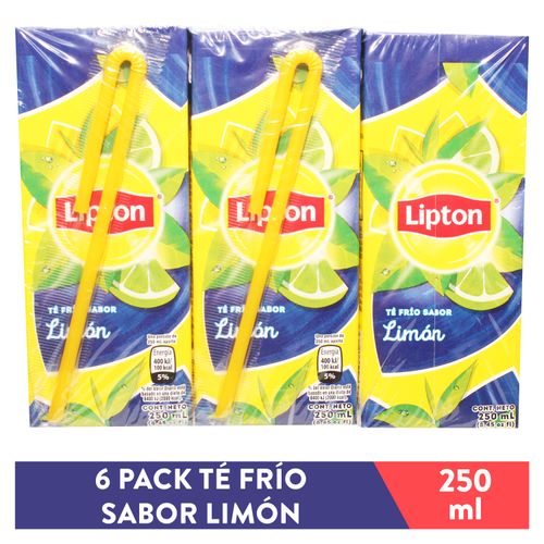 Té frío Lipton limón 6 Pack - 1500 ml