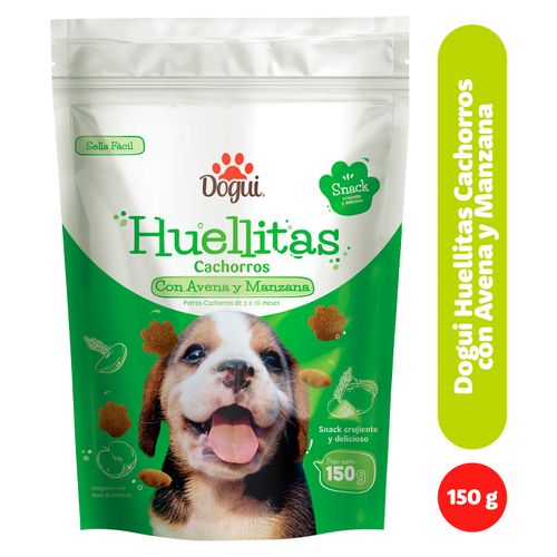 Snack Dogui Huellitas Perro Cachorro Con Avena Y Manzana - 150 g