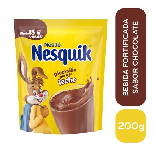 Bebida En Polvo Nesquik Fortificada Sabor Chocolate DoyPack -  200g