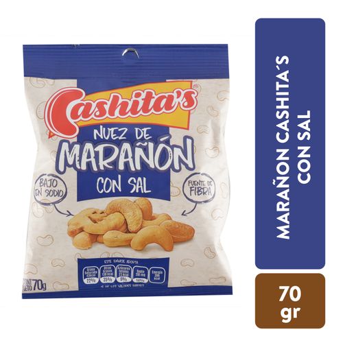 Nuez Sasson De Marañon Con Sal - 70 g