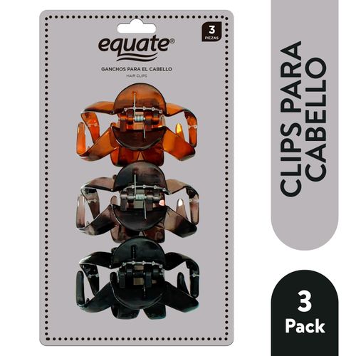 Clips Para El Cabello Equate 3 Piezas