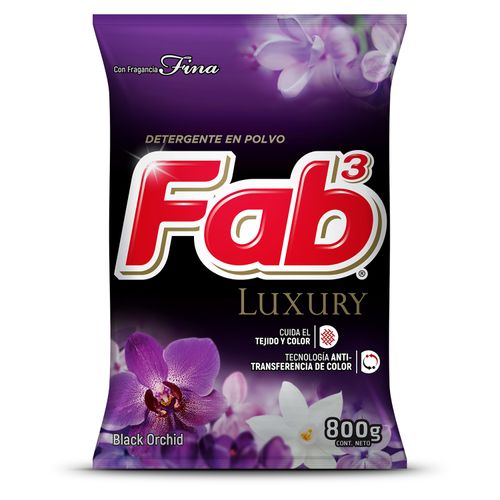 Detergente En Polvo Fab3 Luxury Black - 800 g