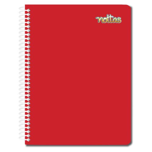 Cuaderno Nottas Espiral Rojo Rayas - 100 Hojas