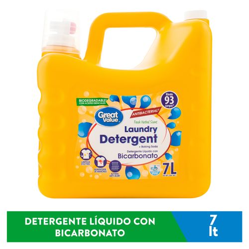 Detergente Liquido Great Value Con Bicarbonato - 7000 ml