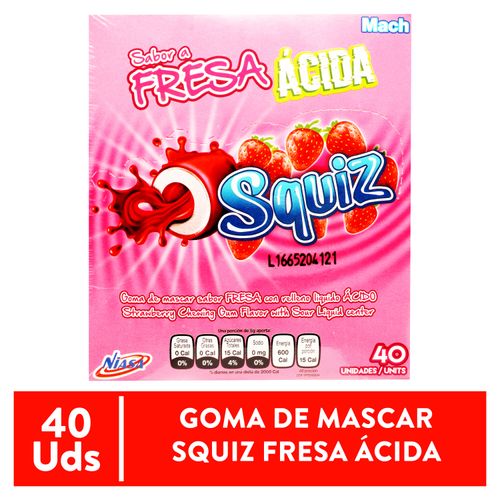 Squiz Fresa Acida Niasa Goma 200 g