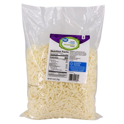 Queso Mozzarella Semidescremado Rallado - 2270 g