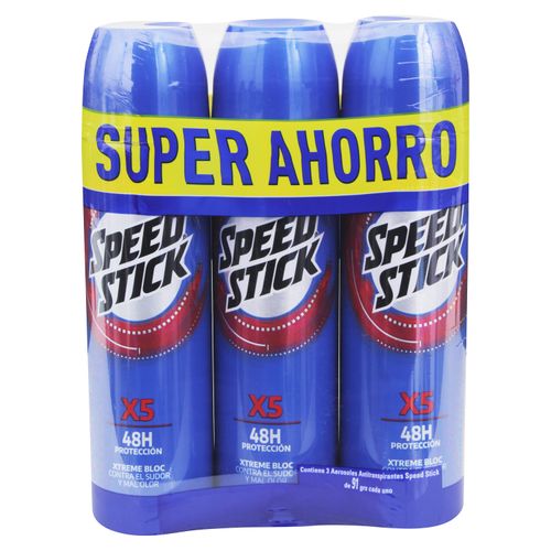 desodornte Spray Speed Stick X5 3Pack - 450 ml