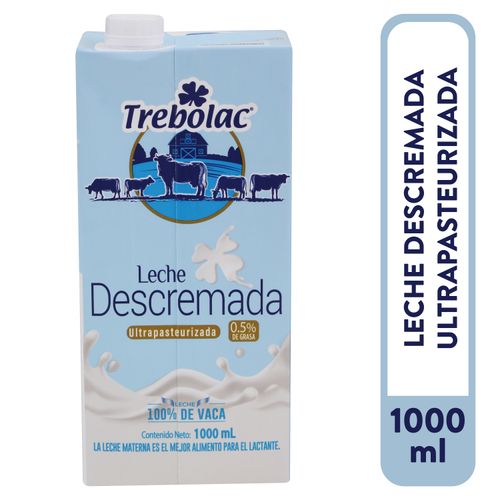 Leche Trebolac Descremada UHT Tetra - 1000 ml