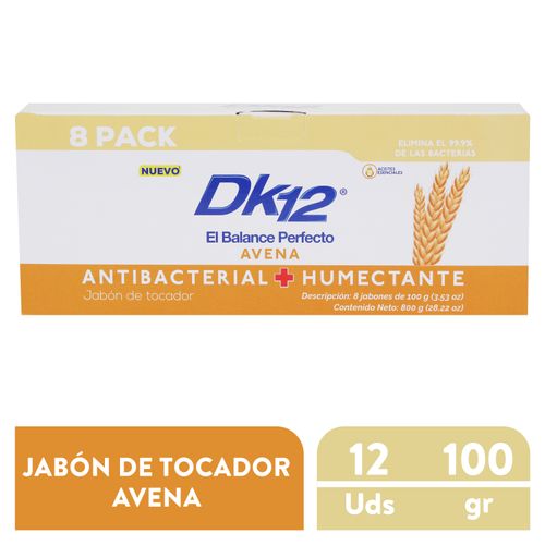 Jabón De Tocador Dk12 Avena 8 Pack - 800 g