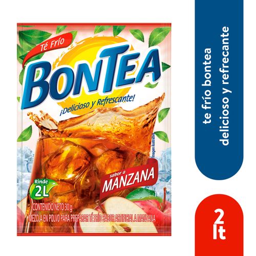 Bebida polvo Bontea, té frío sabor manzana -30g