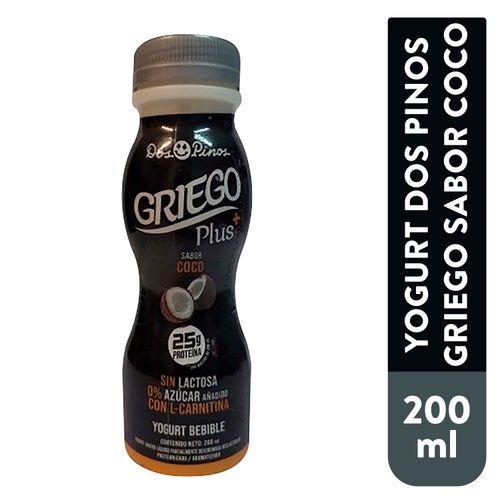 Yogurt Dos Pinos, Griego sabor coco -200 ml