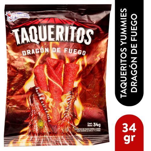 Taqueritos Dragon De Fuego - 34 g