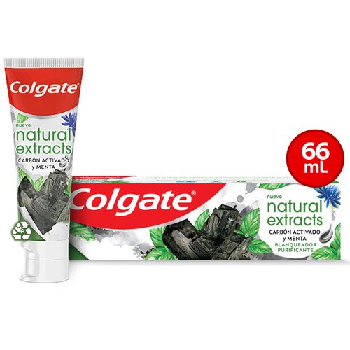 Pasta Dental Colgate Natural Extracts Purificante Carbón Activado 65 ml