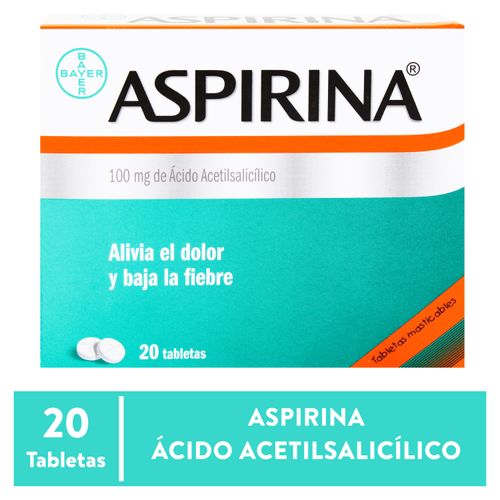 Aspiria Bayern para niños caja 20 tabletas - Precio indicado por caja