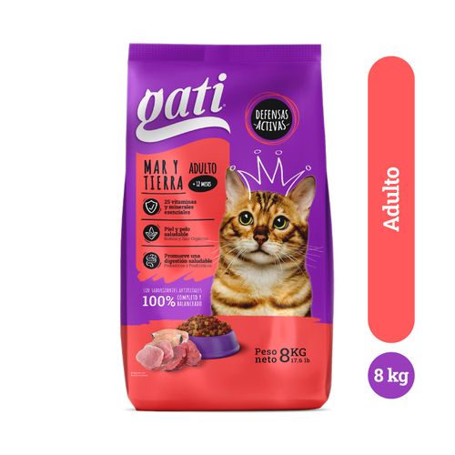 Alimento P Gato Gati Mar Y Tierra 8000 g