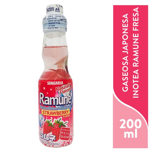 Gaseosa Japonesa Inotea, Ramune fresa -200 ml