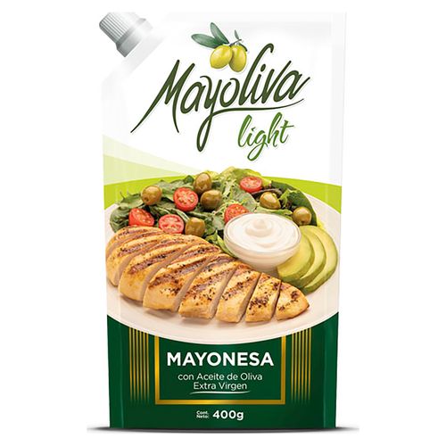 Mayonesa Mayoliva  Light Con Aceite De Oliva Doy Pack - 400 g