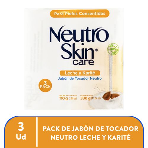 Jabón Neutro Skin Care Leche y Karite 3 pack - 330 g