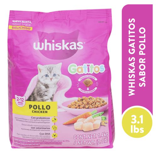 Alimento Seco Para Gatito Whiskas Pollo - 1.4Kg