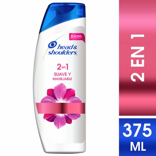 Shampoo 2En1 Head & Shoulders Suave Y Manejable - 375 ml