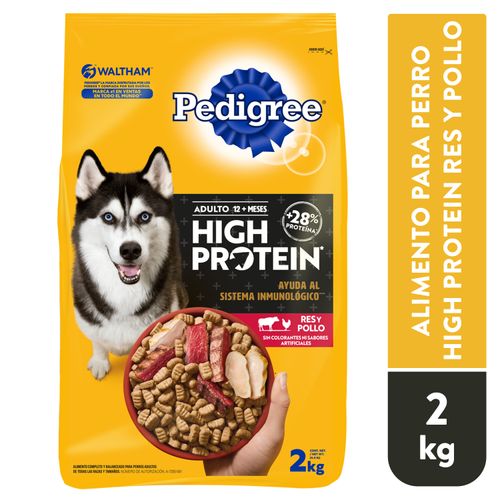 Alimento Pedigree High Prot Beef Chicken - 2Kg