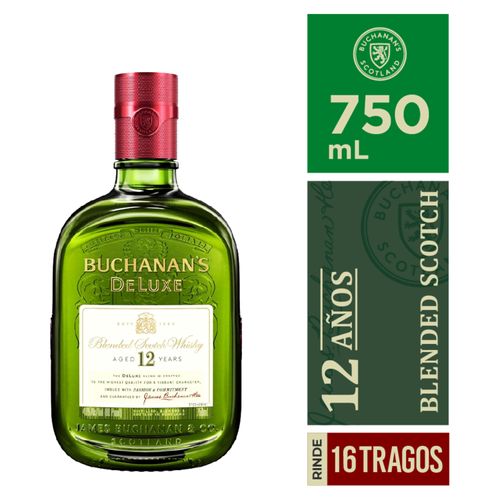 Whisky Buchanans De Luxe 12 Años Premiun Botella - 750 ml